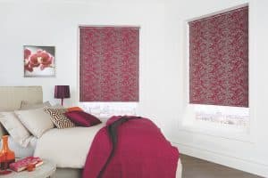 Roller blinds from Tathra blind shop in red